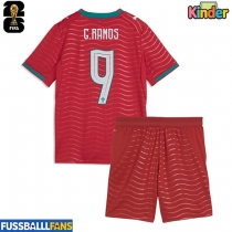 Portugal Goncalo Ramos #9 Heimtrikotsatz Kinder EM 2024 Kurzarm (+ Kurze Hosen)